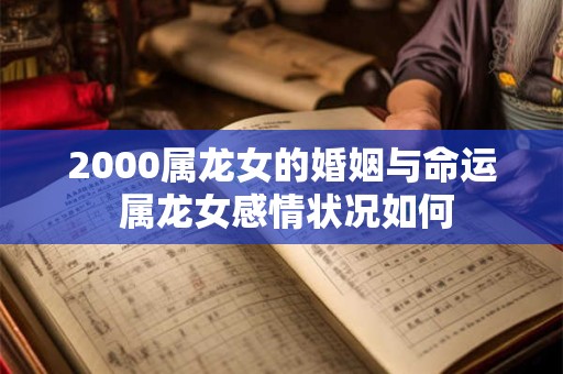 2000属龙女的婚姻与命运 属龙女感情状况如何