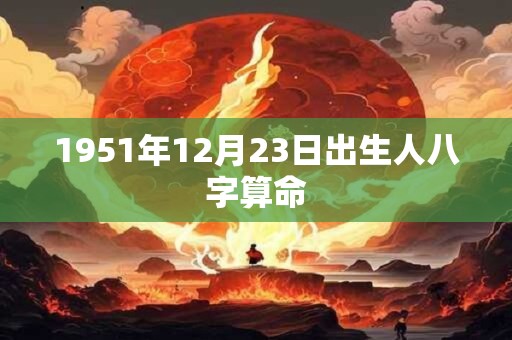 1951年12月23日出生人八字算命
