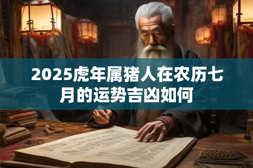 2025虎年属猪人在农历七月的运势吉凶如何