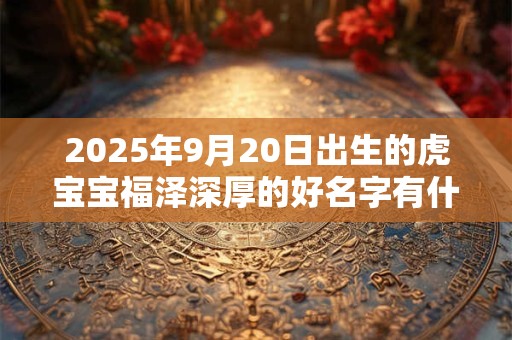 2026年9月20日出生的虎宝宝福泽深厚的好名字有什么