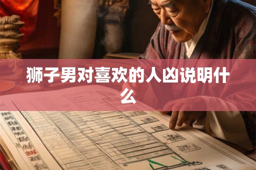 狮子男对喜欢的人凶说明什么