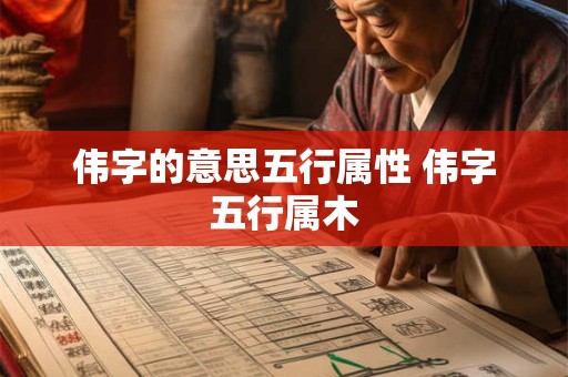 伟字的意思五行属性 伟字五行属木