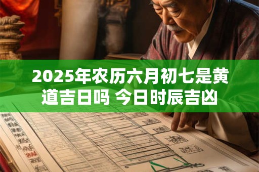2025年农历六月初七是黄道吉日吗 今日时辰吉凶