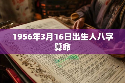 1956年3月16日出生人八字算命