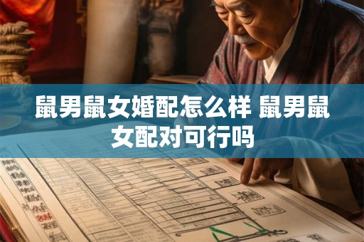鼠男鼠女婚配怎么样 鼠男鼠女配对可行吗