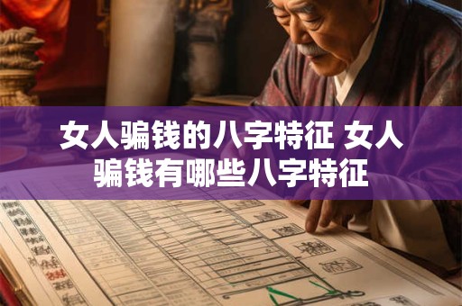 女人骗钱的八字特征 女人骗钱有哪些八字特征