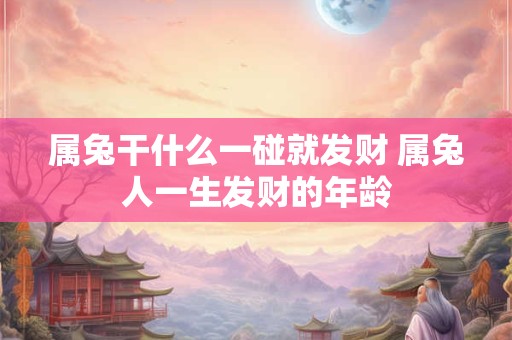 属兔干什么一碰就发财 属兔人一生发财的年龄