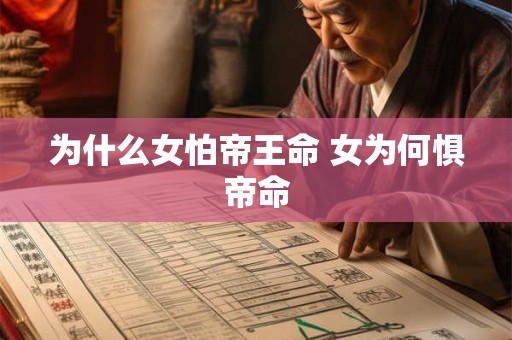 为什么女怕帝王命 女为何惧帝命