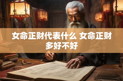 女命正财代表什么 女命正财多好不好
