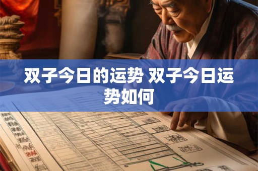 双子今日的运势 双子今日运势如何