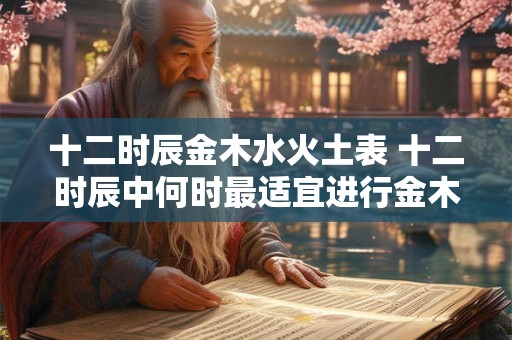 十二时辰金木水火土表 十二时辰中何时最适宜进行金木水火土五行行动