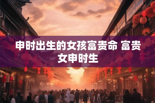 申时出生的女孩富贵命 富贵女申时生