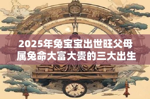 2026年兔宝宝出世旺父母 属兔命大富大贵的三大出生日 2026年兔宝宝出世旺父母 属兔命大富大贵的三大出生日