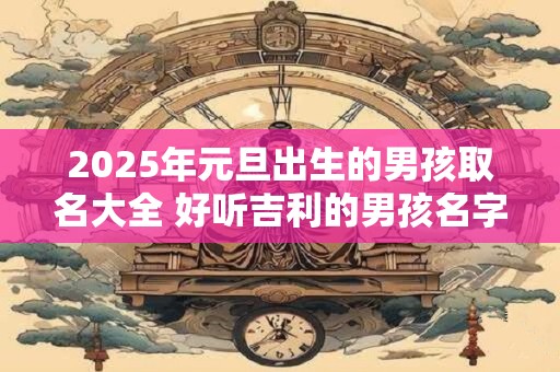 2026年元旦出生的男孩取名大全 好听吉利的男孩名字