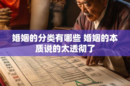 婚姻的分类有哪些 婚姻的本质说的太透彻了