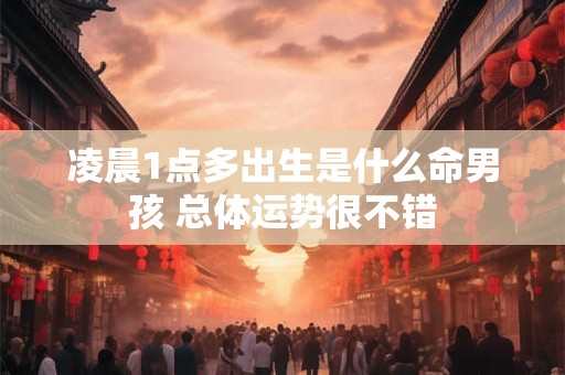 凌晨1点多出生是什么命男孩 总体运势很不错