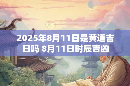 2025年8月11日是黄道吉日吗 8月11日时辰吉凶