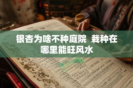 银杏为啥不种庭院  栽种在哪里能旺风水