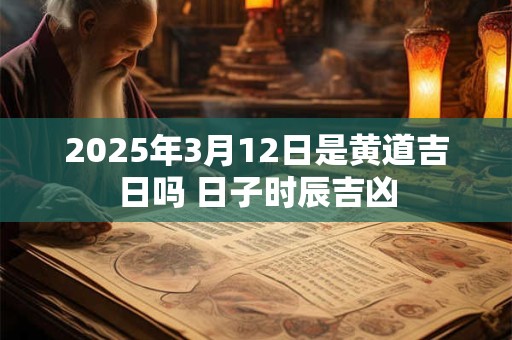 2025年3月12日是黄道吉日吗 日子时辰吉凶