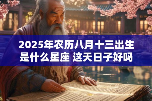 2025年农历八月十三出生是什么星座 这天日子好吗