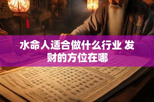 水命人适合做什么行业 发财的方位在哪
