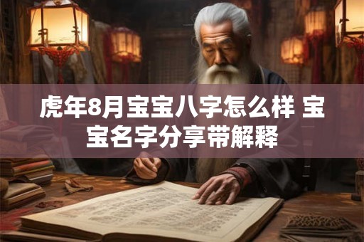 虎年8月宝宝八字怎么样 宝宝名字分享带解释
