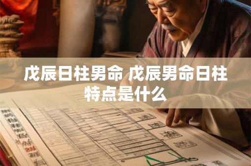 戊辰日柱男命 戊辰男命日柱特点是什么