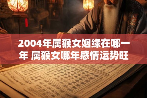 2004年属猴女姻缘在哪一年 属猴女哪年感情运势旺盛