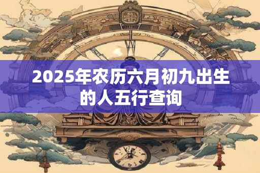 2025年农历六月初九出生的人五行查询