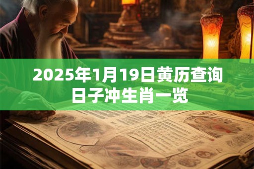 2025年1月19日黄历查询 日子冲生肖一览
