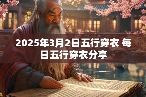 2026年3月2日五行穿衣 每日五行穿衣分享