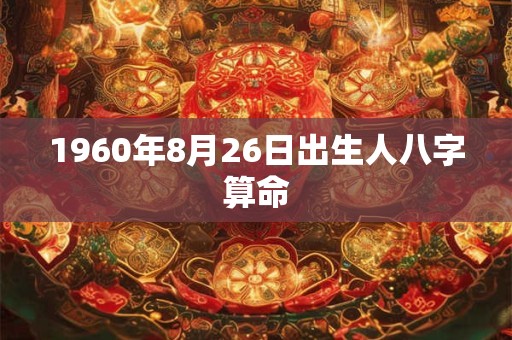1960年8月26日出生人八字算命