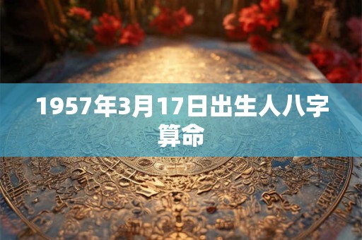 1957年3月17日出生人八字算命