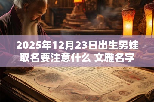 2025年12月23日出生男娃取名要注意什么 文雅名字解析