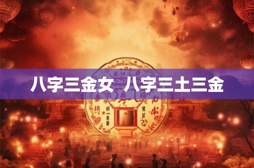 八字三金女  八字三土三金