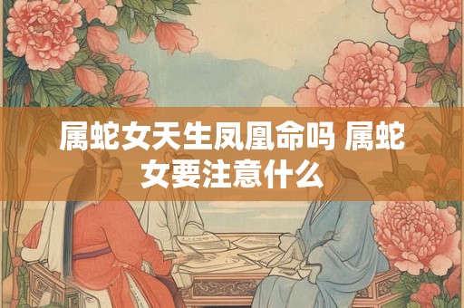 属蛇女天生凤凰命吗 属蛇女要注意什么
