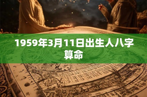 1959年3月11日出生人八字算命