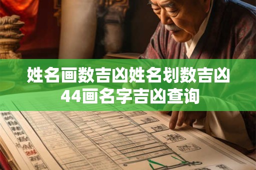 姓名画数吉凶姓名划数吉凶 44画名字吉凶查询