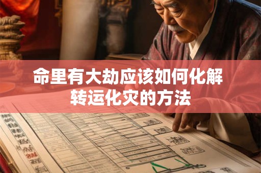 命里有大劫应该如何化解 转运化灾的方法