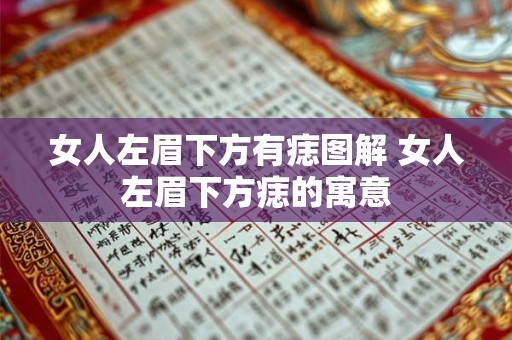 女人左眉下方有痣图解 女人左眉下方痣的寓意