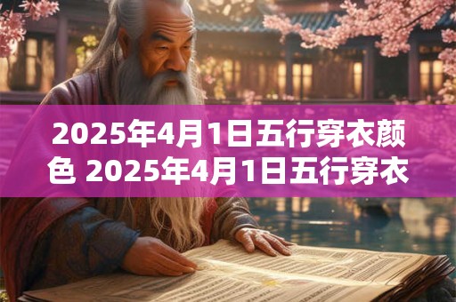 2025年4月1日五行穿衣颜色 2025年4月1日五行穿衣颜色是什么
