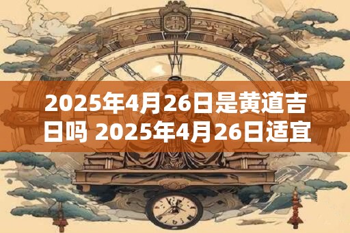 2025年4月26日是黄道吉日吗 2025年4月26日适宜婚嫁吗