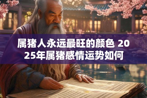 属猪人永远最旺的颜色 2025年属猪感情运势如何