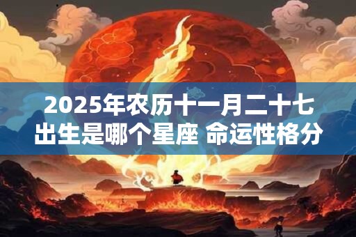 2025年农历十一月二十七出生是哪个星座 命运性格分析