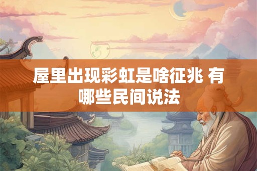 屋里出现彩虹是啥征兆 有哪些民间说法