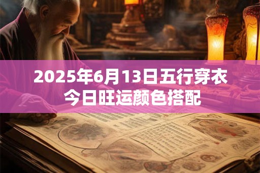 2025年6月13日五行穿衣 今日旺运颜色搭配
