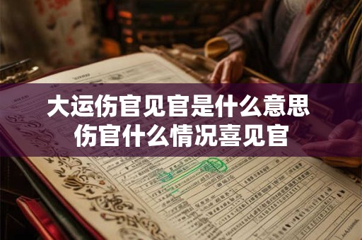 大运伤官见官是什么意思 伤官什么情况喜见官 大运伤官见官是什么意思 伤官什么情况喜见官