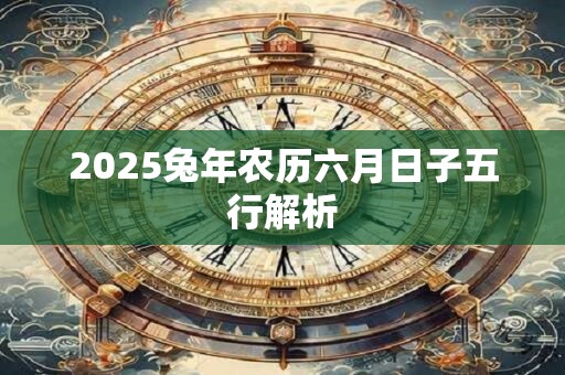 2025兔年农历六月日子五行解析