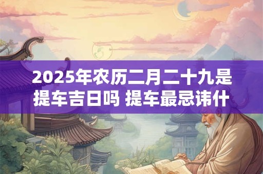 2026年农历二月二十九是提车吉日吗 提车最忌讳什么人坐