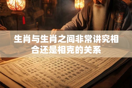 生肖与生肖之间非常讲究相合还是相克的关系
